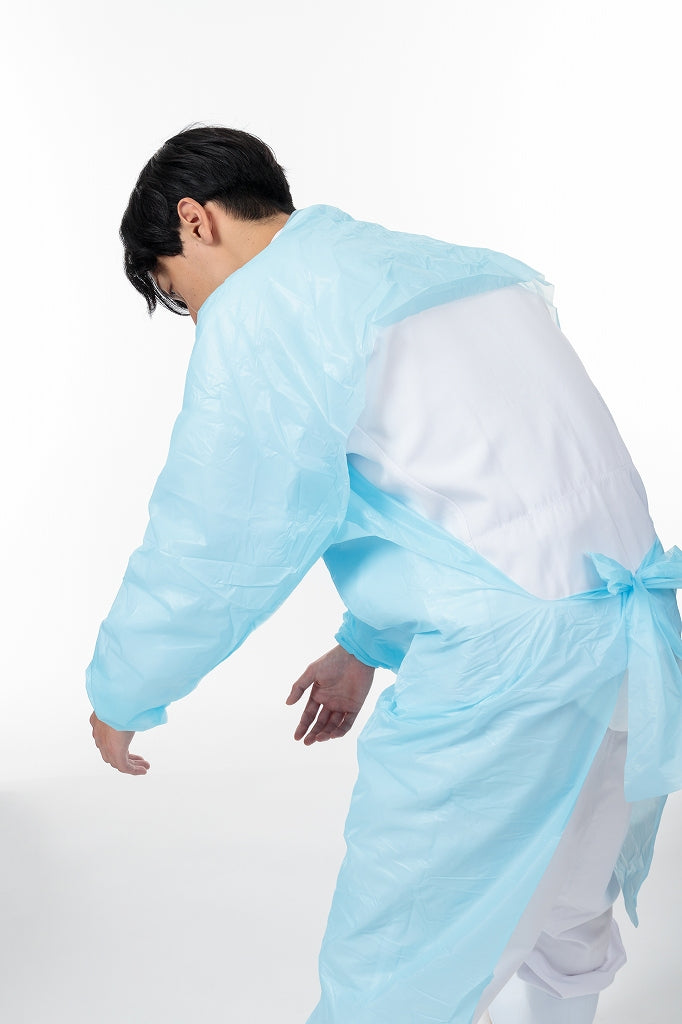 BB-3  M ＬＤ割烹着ブルー 30枚箱入