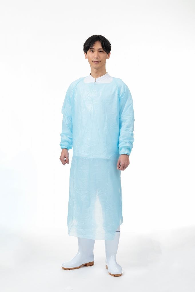 BB-3  M ＬＤ割烹着ブルー 30枚箱入